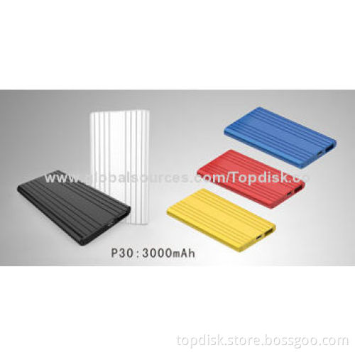 3000mAh Portable Mobile Phone Chargers powerbank for iPhone with 2 USB Ports